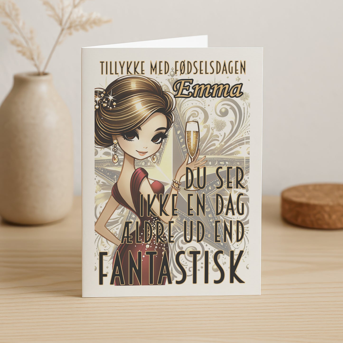 Personalised Birthday Card for Her “You don't look a day older than amazing” Elegant and glamorous