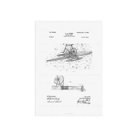 Patenttegning af Cykelbåd (1899) – US621465A