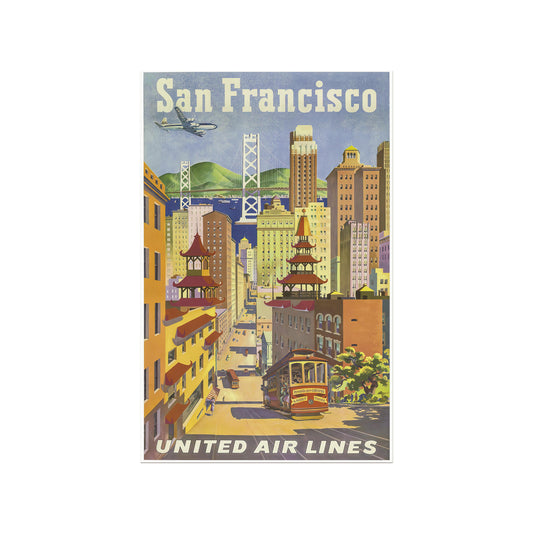 San Francisco, United Air lines - Rejseplakat