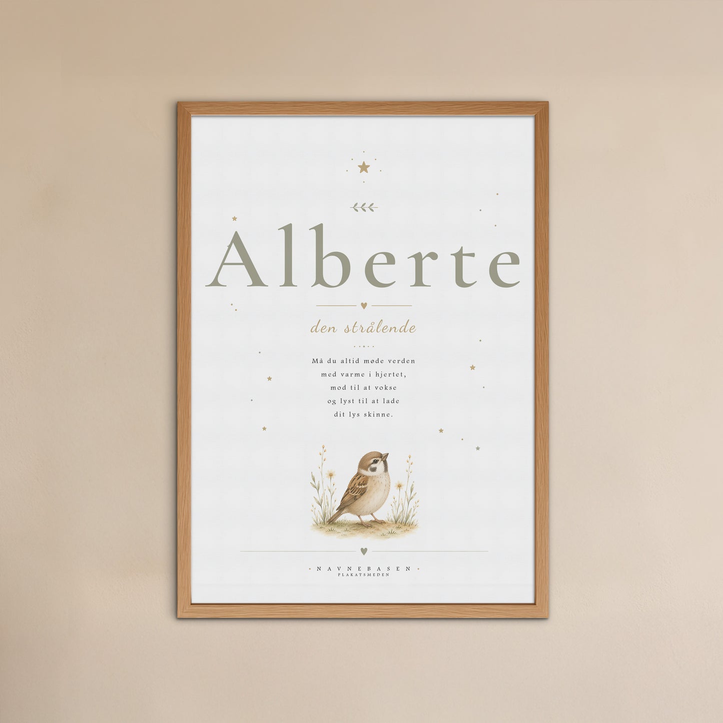 Alberte | Navneprint med dyr