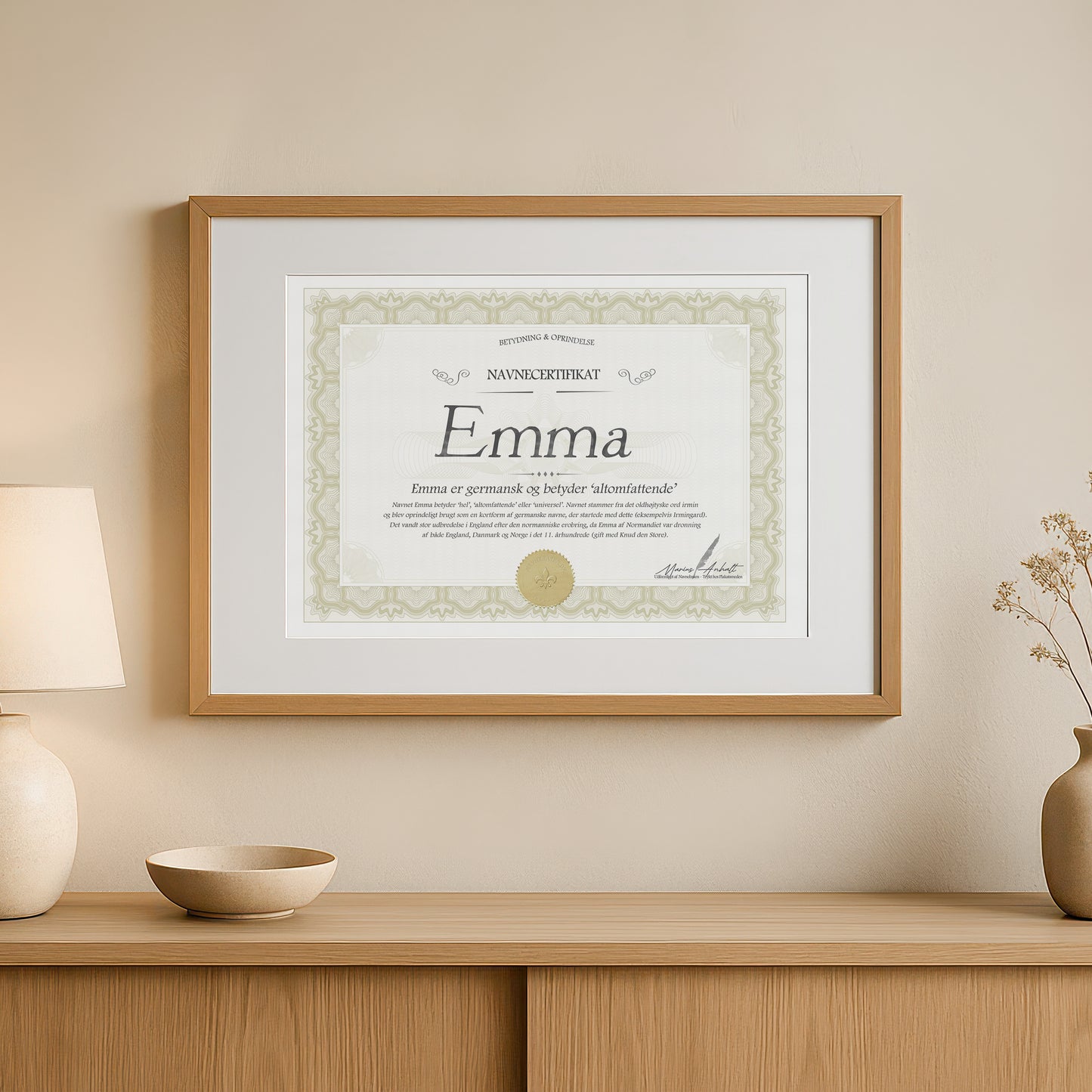 Hvad betyder Emma | Navnecertifikat med Betydning & Oprindelse