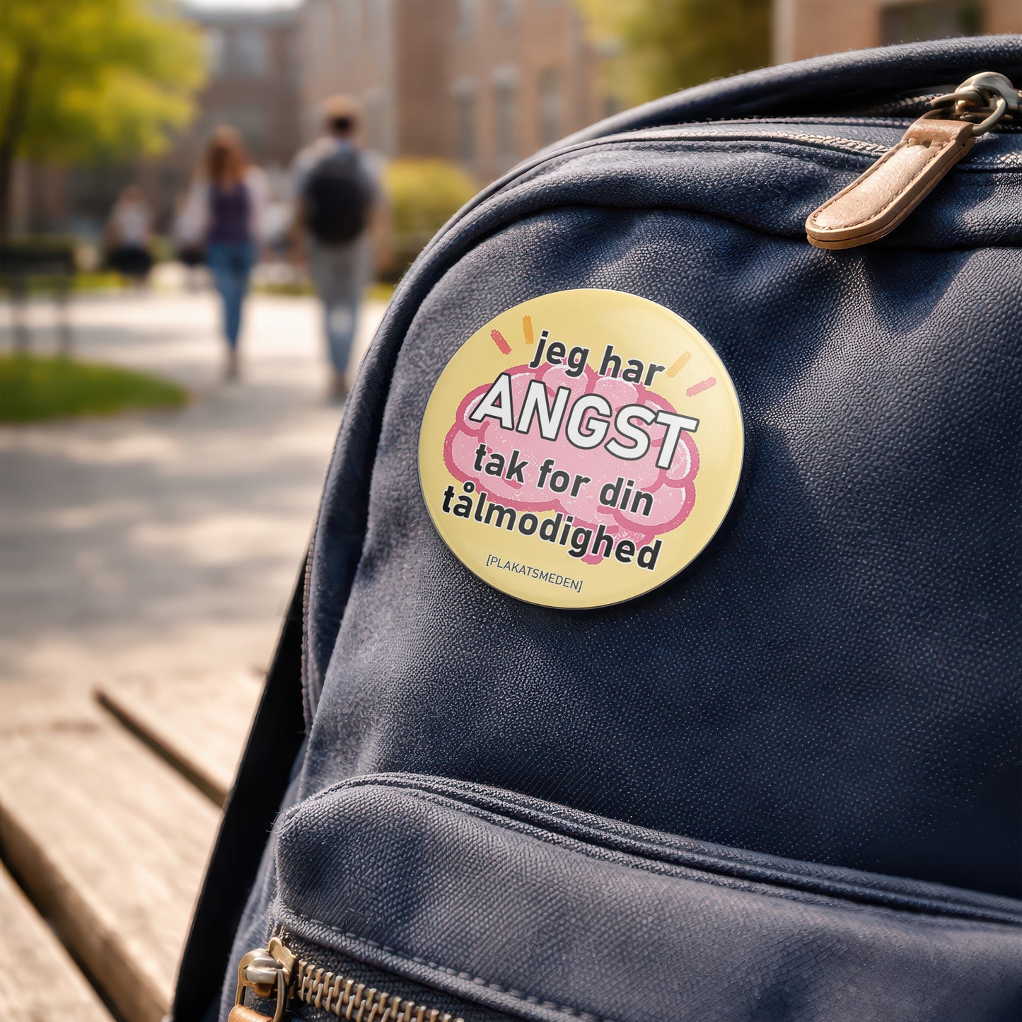 Angst Badge: "Jeg har angst – tak for din tålmodighed"