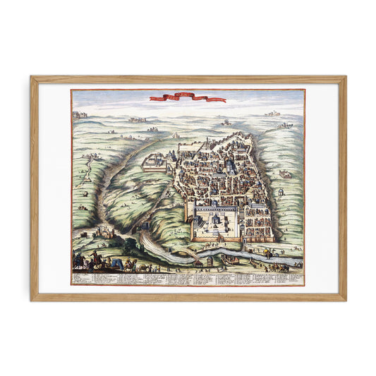 Map of Jerusalem from the 17th century