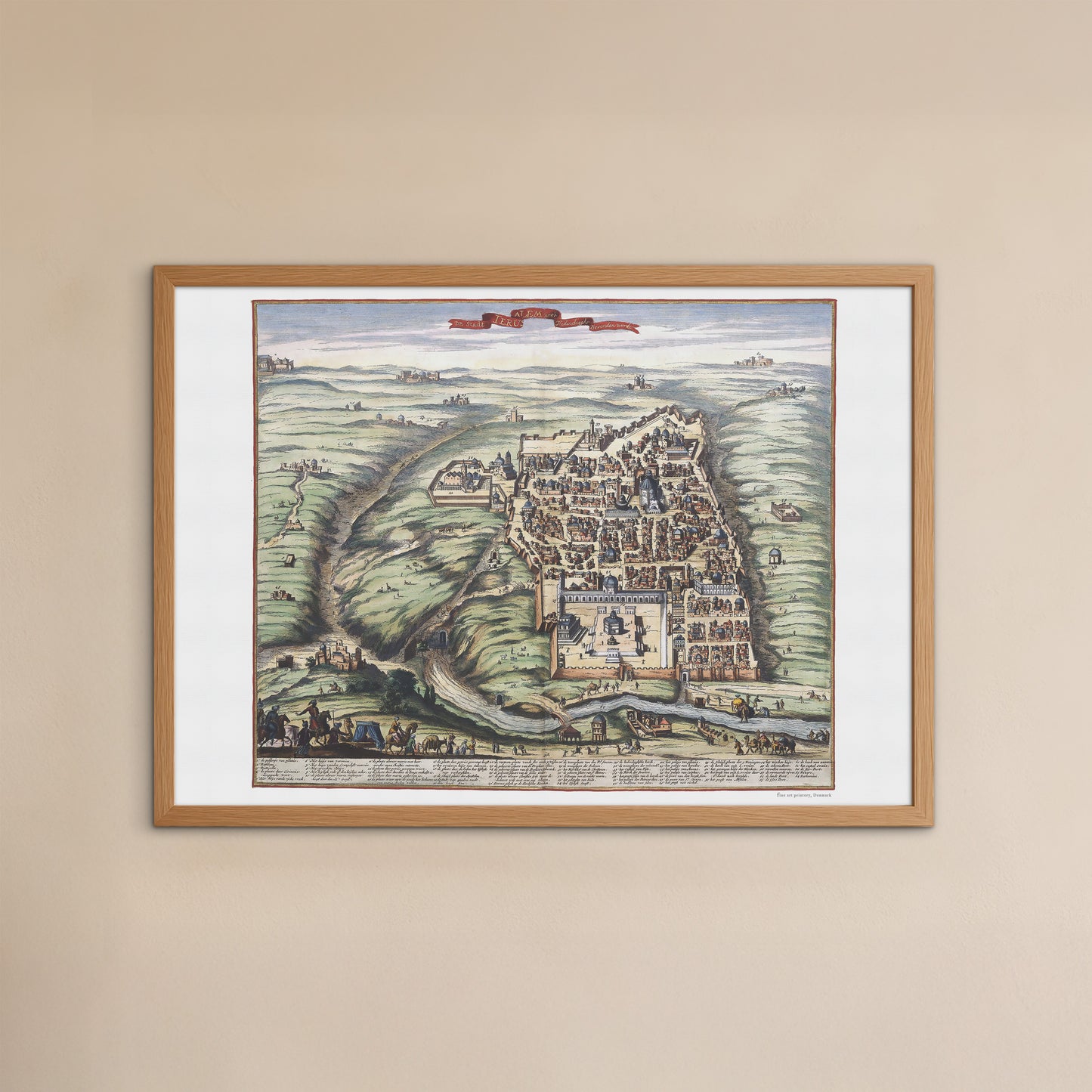 Map of Jerusalem from the 17th century