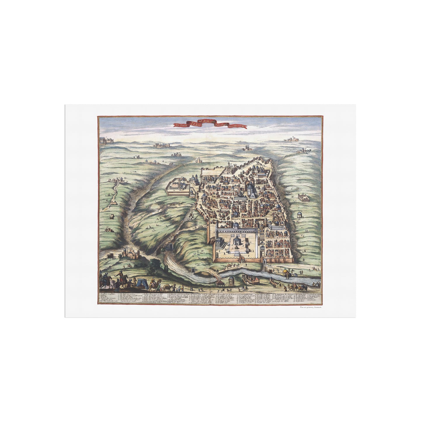Map of Jerusalem from the 17th century