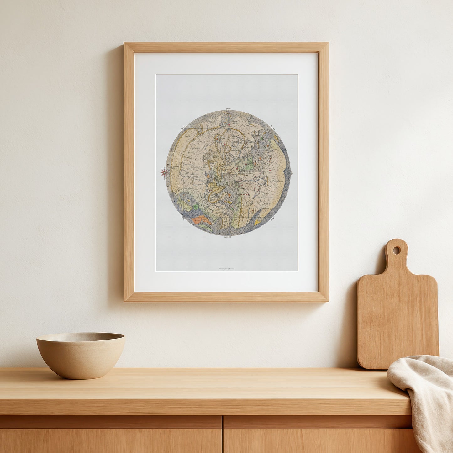 World Map Mappa Mundi by Johann Bongars, 1611