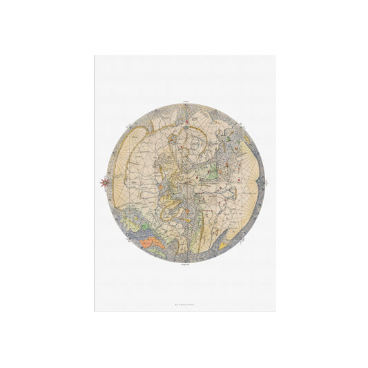 Verdenskort Mappa Mundi af Johann Bongars, 1611