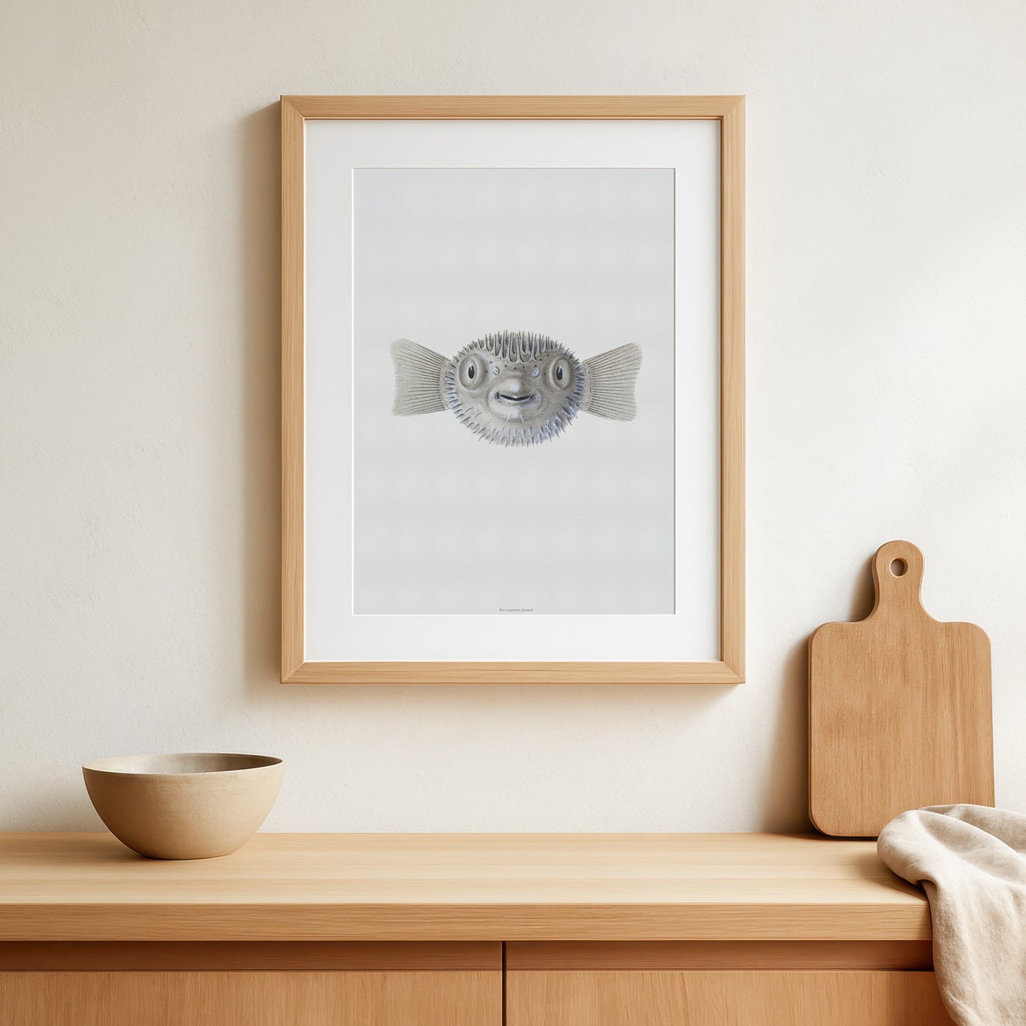 Zoologisk Plakat - Kuglefisk (Pufferfish) - Vintage Illustration fra 1838