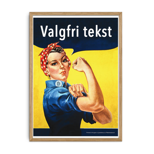 We Can Do It plakaten, med valgfri tekst