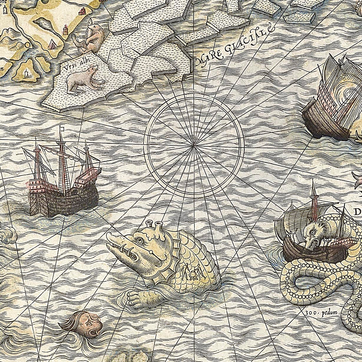 En tro gengivelse af Carta Marina, 1572