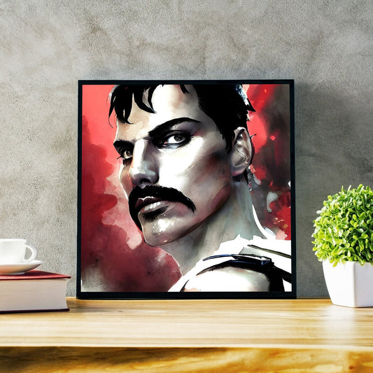 Portræt inspireret af Freddie Mercury 001
