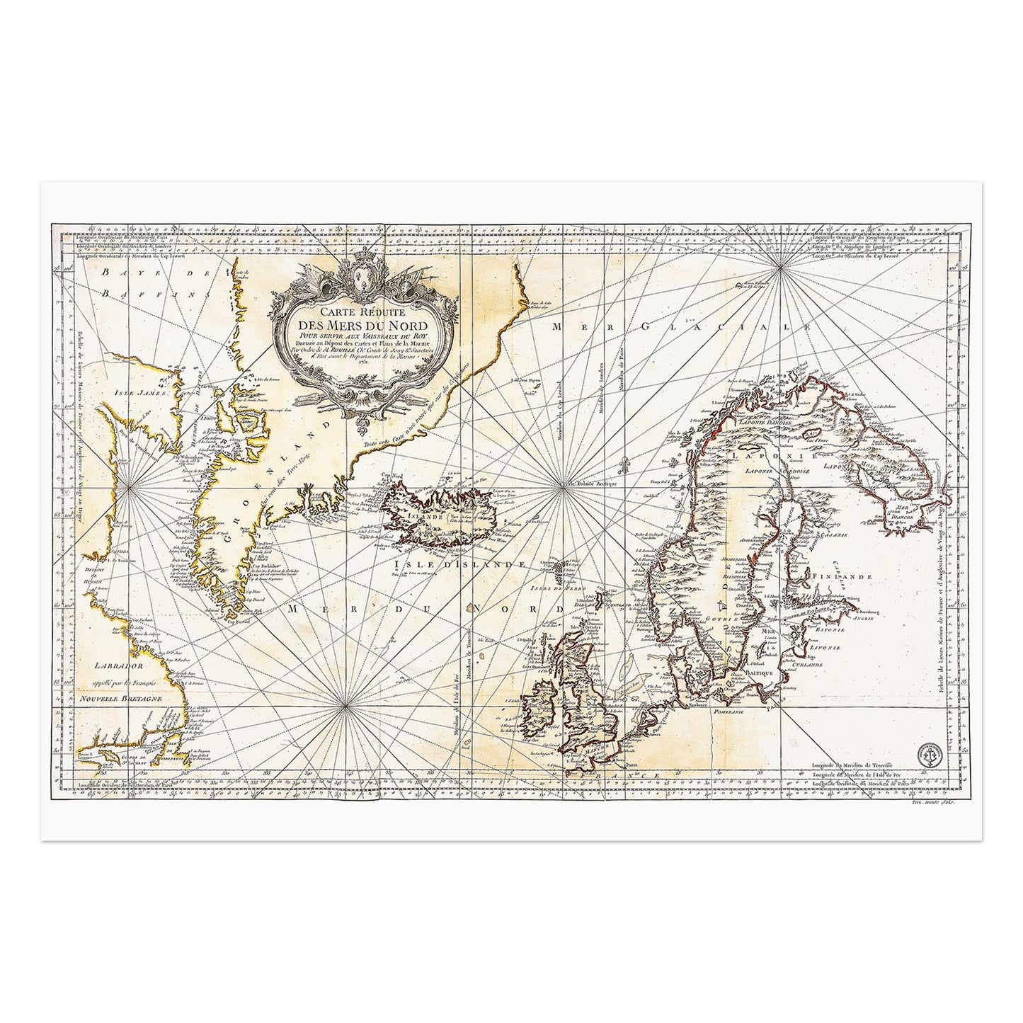 Map of the Northern Seas, 1751